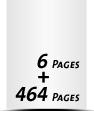  2-seitiges Deck-Blatt und  4-seitiges Schluss-Blatt 464 Seiten Inhalt (232 beidseitig bedruckte Blätter)