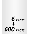  2-seitiges Deck-Blatt und  4-seitiges Schluss-Blatt 600 Seiten Inhalt (300 beidseitig bedruckte Blätter)