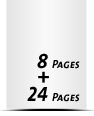 4-seitiges Deck-Blatt und  4-seitiges Schluss-Blatt 24 Seiten Inhalt (12 beidseitig bedruckte Blätter)