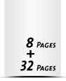 8 Seiten Umschlag (2 Ausklappseiten) 32 Seiten Buchblock