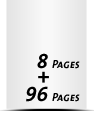  6-seitiges Deck-Blatt und  2-seitiges Schluss-Blatt 96 Seiten Inhalt (48 beidseitig bedruckte Blätter)
