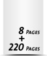8 Seiten Umschlag (2 Ausklappseiten) 220 Seiten Buchblock