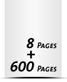  6-seitiges Deck-Blatt und  2-seitiges Schluss-Blatt 600 Seiten Inhalt (300 beidseitig bedruckte Blätter)