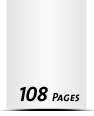Kataloge drucken  A6 plus (120x160mm) 108 Seiten (54 beidseitig bedruckte Blätter) Druck  1-färbig, Schwarz Kataloge mit Drahtkammbindung Drahtkamm silber Standard-Produktionszeit