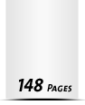 Kataloge drucken  A6 plus (120x160mm) 148 Seiten (74 beidseitig bedruckte Blätter) Druck  1-färbig, Schwarz Kataloge mit Drahtkammbindung Drahtkamm silber Standard-Produktionszeit