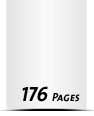 Kataloge drucken  A6 plus (120x160mm) 176 Seiten (88 beidseitig bedruckte Blätter) Druck  1-färbig, Schwarz Kataloge mit Drahtkammbindung Drahtkamm silber Standard-Produktionszeit