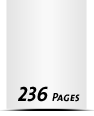 Kataloge drucken  A6 plus (120x160mm) 236 Seiten (118 beidseitig bedruckte Blätter) Druck  1-färbig, Schwarz Kataloge mit Drahtkammbindung Drahtkamm silber Standard-Produktionszeit