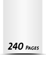 Kataloge drucken  A6 plus (120x160mm) 240 Seiten (120 beidseitig bedruckte Blätter) Druck  1-färbig, Schwarz Kataloge mit Drahtkammbindung Drahtkamm silber Standard-Produktionszeit