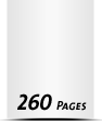 Kataloge drucken  A6 plus (120x160mm) 260 Seiten (130 beidseitig bedruckte Blätter) Druck  1-färbig, Schwarz Kataloge mit Drahtkammbindung Drahtkamm silber Standard-Produktionszeit