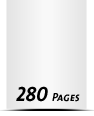Kataloge drucken  A6 plus (120x160mm) 280 Seiten (140 beidseitig bedruckte Blätter) Druck  1-färbig, Schwarz Kataloge mit Drahtkammbindung Drahtkamm silber Standard-Produktionszeit