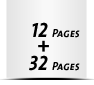  8 Seiten Schutzumschlag  4 Seiten Buchdeckel Buchdeckel unbedruckt  4 Seiten Vorsatz 32 Seiten Buchblock  4 Seiten Nachsatz Vorsatz & Nachsatz unbedruckt