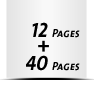  4 Seiten Buchdeckenbezug  4 Seiten Vorsatz 40 Seiten Buchblock  4 Seiten Nachsatz Vorsatz & Nachsatz unbedruckt