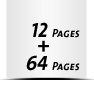  4 Seiten Buchdeckenbezug  4 Seiten Vorsatz 64 Seiten Buchblock  4 Seiten Nachsatz Vorsatz & Nachsatz bedruckt