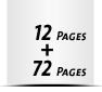  4 Seiten Buchdeckenbezug  4 Seiten Vorsatz 72 Seiten Buchblock  4 Seiten Nachsatz Vorsatz & Nachsatz bedruckt