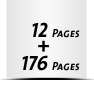  4 Seiten Buchdeckenbezug  4 Seiten Vorsatz 176 Seiten Buchblock  4 Seiten Nachsatz Vorsatz & Nachsatz unbedruckt