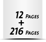  4 Seiten Buchdeckenbezug  4 Seiten Vorsatz 216 Seiten Buchblock  4 Seiten Nachsatz Vorsatz & Nachsatz unbedruckt