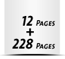  4 Seiten Buchdeckenbezug  4 Seiten Vorsatz 228 Seiten Buchblock  4 Seiten Nachsatz Vorsatz & Nachsatz bedruckt