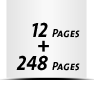  4 Seiten Buchdeckenbezug  4 Seiten Vorsatz 248 Seiten Buchblock  4 Seiten Nachsatz Vorsatz & Nachsatz bedruckt