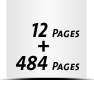  4 Seiten Buchdeckenbezug  4 Seiten Vorsatz 484 Seiten Buchblock  4 Seiten Nachsatz Vorsatz & Nachsatz unbedruckt