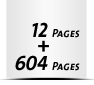  4 Seiten Buchdeckenbezug  4 Seiten Vorsatz 604 Seiten Buchblock  4 Seiten Nachsatz Vorsatz & Nachsatz unbedruckt