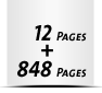  4 Seiten Buchdeckenbezug  4 Seiten Vorsatz 848 Seiten Buchblock  4 Seiten Nachsatz Vorsatz & Nachsatz unbedruckt