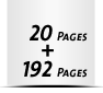  8 Seiten Schutzumschlag  4 Seiten Buchdeckel Buchdeckel unbedruckt  4 Seiten Vorsatz 192 Seiten Buchblock  4 Seiten Nachsatz Vorsatz & Nachsatz bedruckt