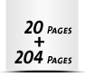  8 Seiten Schutzumschlag  4 Seiten Buchdeckel Buchdeckel unbedruckt  4 Seiten Vorsatz 204 Seiten Buchblock  4 Seiten Nachsatz Vorsatz & Nachsatz bedruckt
