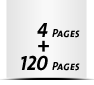 4 Seiten Umschlag 120 Seiten Buchblock Perforation Buchblock stellungsgleich  1 Perforationslinie