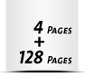 4 Seiten Deck- & Schluss-Blatt 128 Seiten Innenteil (64 beidseitig bedruckte Blätter)