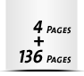4 Seiten Deck- & Schluss-Blatt 136 Seiten Innenteil (68 beidseitig bedruckte Blätter)
