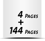 4 Seiten Deck- & Schluss-Blatt 144 Seiten Innenteil (72 beidseitig bedruckte Blätter)