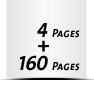 4 Seiten Umschlag 160 Seiten Buchblock Perforation Buchblock stellungsgleich  2 Perforationslinien