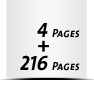 4 Seiten Deck- & Schluss-Blatt 216 Seiten Innenteil (108 beidseitig bedruckte Blätter)