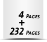 4 Seiten Umschlag 232 Seiten Buchblock Perforation Buchblock stellungsgleich  5 Perforationslinien
