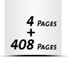 Hardcover Geschäftsberichte drucken  160x160mm Papier-Buchdeckenbezug 408 Seiten Buchblock (204 beidseitig bedruckte Blätter)