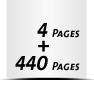 Hardcover Geschäftsberichte drucken  160x160mm 440 Seiten (220 beidseitig bedruckte Blätter)