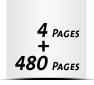 Hardcover Geschäftsberichte drucken  160x160mm 480 Seiten (240 beidseitig bedruckte Blätter)