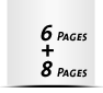 6 Seiten Umschlag (1 Ausklappseite) 8 Seiten Innenteil