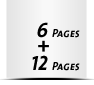 6 Seiten Umschlag (1 Ausklappseite) 12 Seiten Innenteil