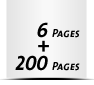  2-seitiges Deckblatt und  4-seitiges Schlussblatt 200 Seiten Inhalt (100 beidseitig bedruckte Blätter)