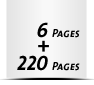  2-seitiges Deck-Blatt und  4-seitiges Schluss-Blatt 220 Seiten Inhalt (110 beidseitig bedruckte Blätter)