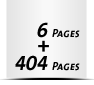  2-seitiges Deckblatt und  4-seitiges Schlussblatt 404 Seiten Inhalt (202 beidseitig bedruckte Blätter)
