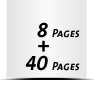 8 Seiten Umschlag (2 Ausklappseiten) 40 Seiten Buchblock