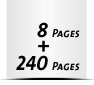 8 Seiten Umschlag (2 Ausklappseiten) 240 Seiten Buchblock