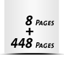  4-seitiges Deck-Blatt und  4-seitiges Schluss-Blatt 448 Seiten Inhalt (224 beidseitig bedruckte Blätter)