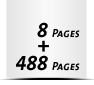  4-seitiges Deck-Blatt und  4-seitiges Schluss-Blatt 488 Seiten Inhalt (244 beidseitig bedruckte Blätter)