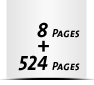  4-seitiges Deck-Blatt und  4-seitiges Schluss-Blatt 524 Seiten Inhalt (262 beidseitig bedruckte Blätter)