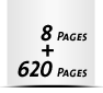 8 Seiten Umschlag (2 Ausklappseiten) 620 Seiten Buchblock