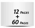  4 Seiten Buchdeckenbezug  4 Seiten Vorsatz 60 Seiten Buchblock  4 Seiten Nachsatz Vorsatz & Nachsatz unbedruckt