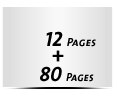  4 Seiten Buchdeckenbezug  4 Seiten Vorsatz 80 Seiten Buchblock  4 Seiten Nachsatz Vorsatz & Nachsatz unbedruckt